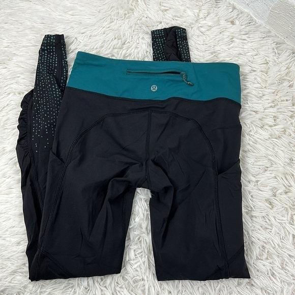 Lululemon Speed Tight IV *Lights Out Black / Forage Teal - Picture 8 of 8